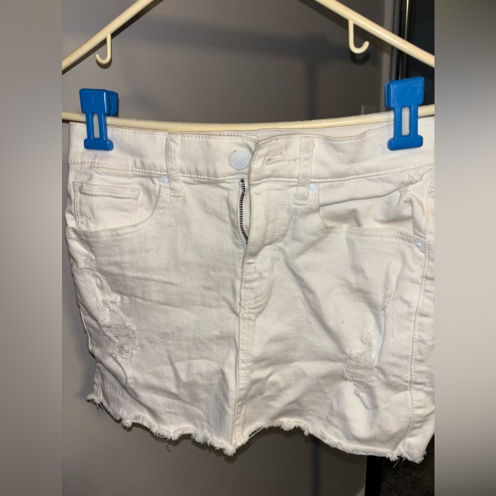 White Express Jean Skirt Small